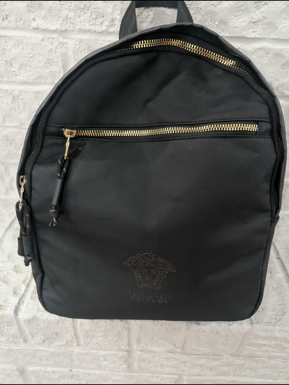 Versace Parfums Black Nylon Backpack - Picture 9 of 12
